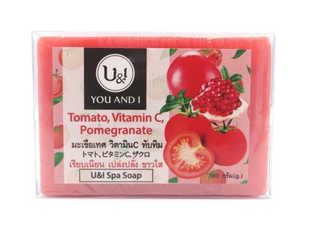 Спа мыло с томатом, витамином С, гранатом (U&I Spa Soap Tomato, Vitamin C, Pomegranate), ТМ U&I