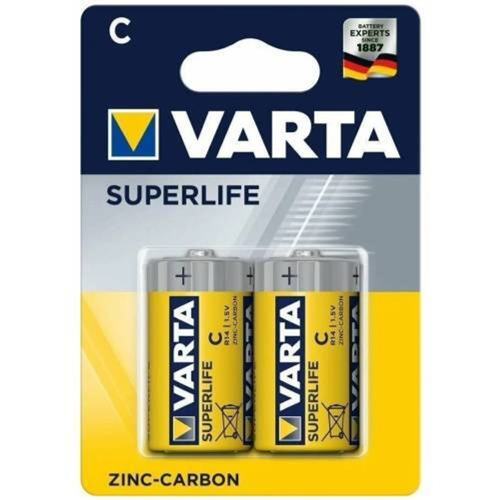 Батарейка VARTA C-R14 Superlife (кругл. мал.)