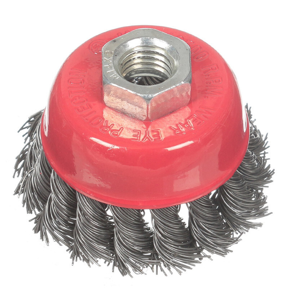 Щетка для УШМ Bartex, 65 мм, чашка, крученая проволока, гайка М14, 99765, шт