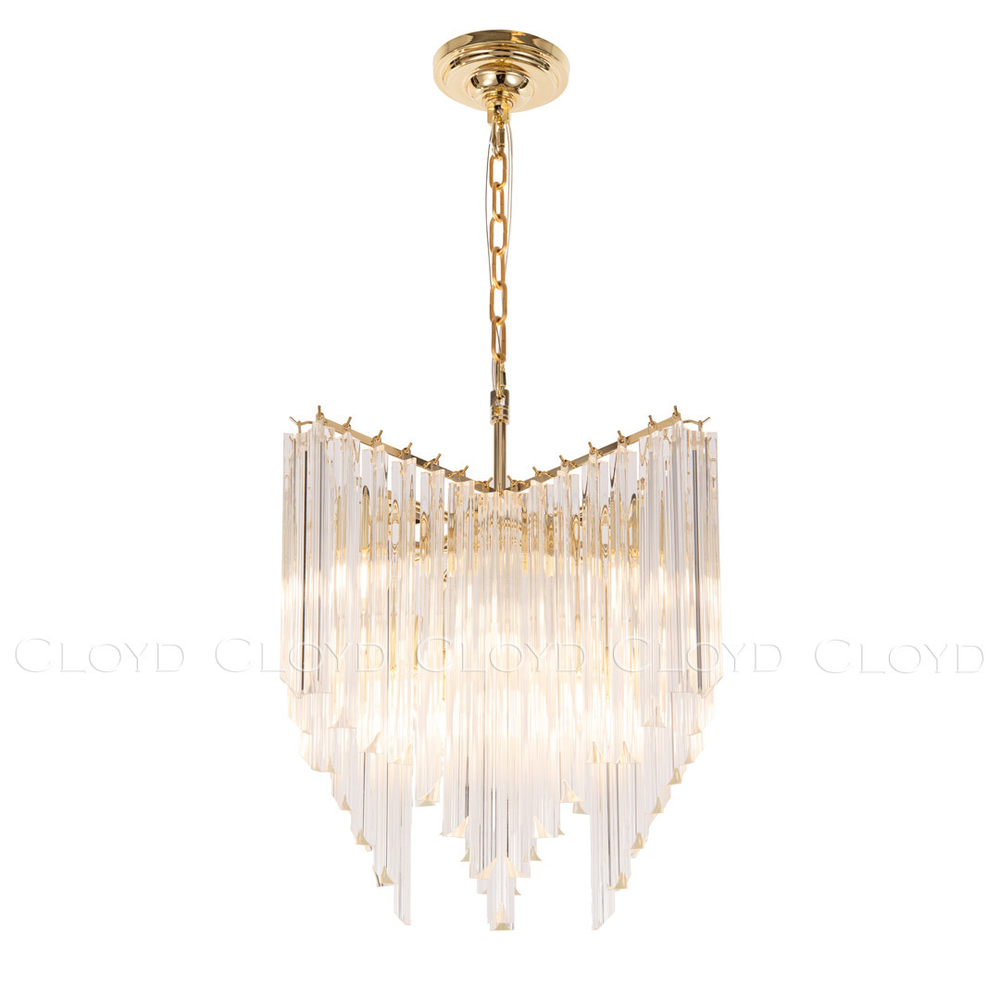Люстра Cloyd NIBELUNG C8 / Ø60 см - золото - прозрач. стекло (арт.10753)