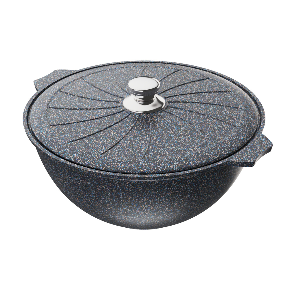 Казан для плова "Мечта" Гранит с металлической крышкой 10л