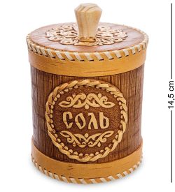 Народные промыслы BST-315/ 1 Туесок «Соль» бол. (береста)