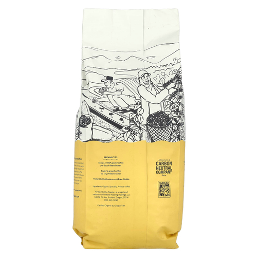 Portland Coffee Roasters, Органический кофе, цельные зерна, темная обжарка, французский, 907 г (2 фунта)