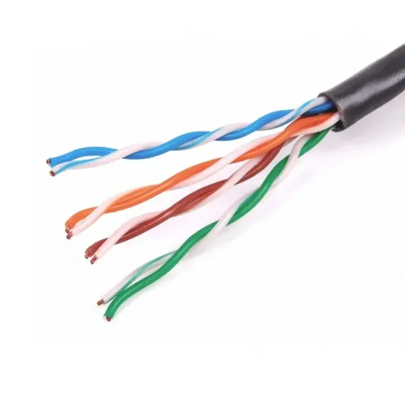 КССПВ/UTP 4*2*0,5 5кат внешний с тросом черный бухта 305м 41200