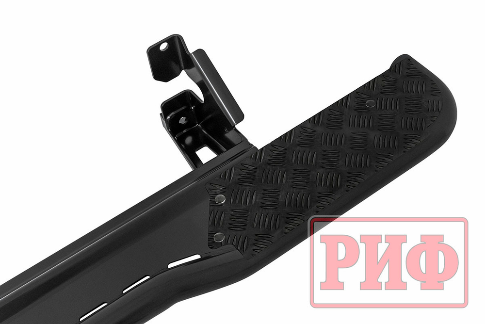 Пороги силовые Toyota Land Cruiser Prado 120 черные РИФ
