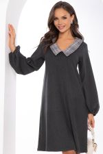 Платье "Искусство стиля" (темно-серое) П8296 LT Collection