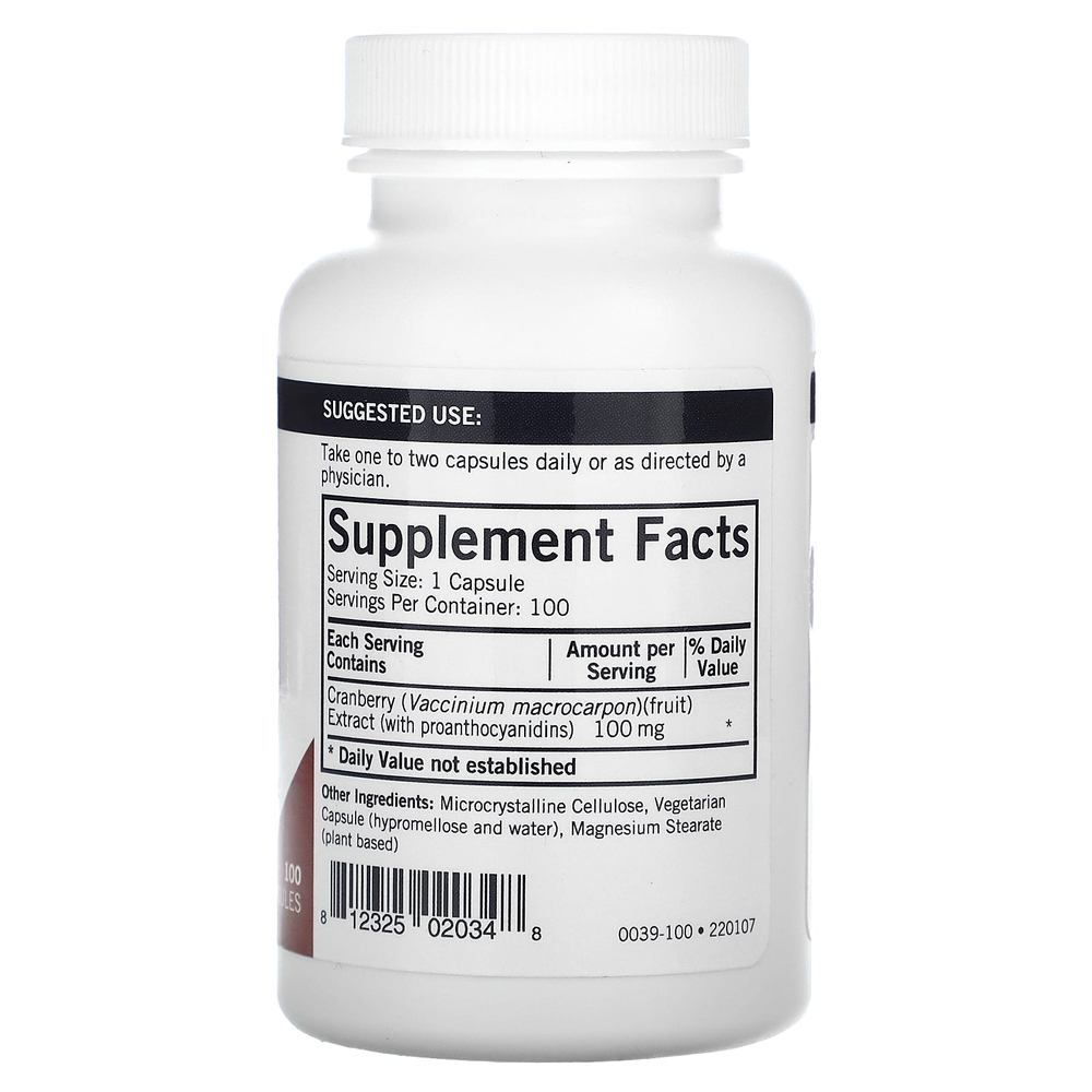 Kirkman Labs, клюквенный суперантиоксидант, 100 капсул (100 мг в капсуле)