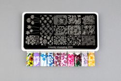 Swanky Stamping Пластина для стемпинга 011 цветы