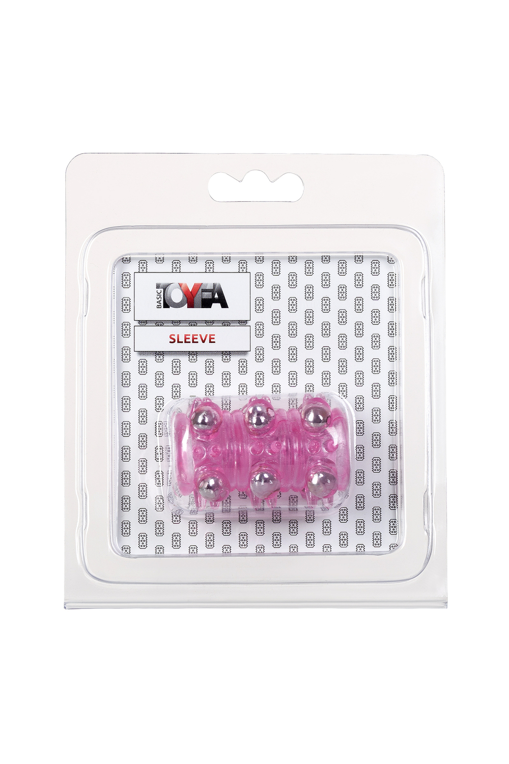 Насадка с бусинками TOYFA, TPE, розовая, 5 см
