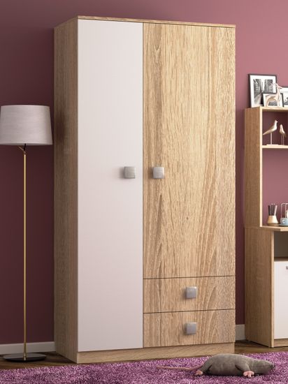 дуб сонома / белый