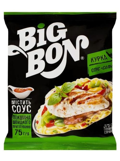 Лапша Big Bon Курица и соус сальса 75 г