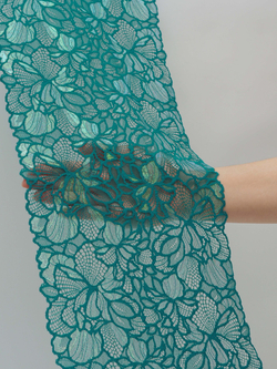 Эластичное кружево морская волна с люрексом ширина 21 см