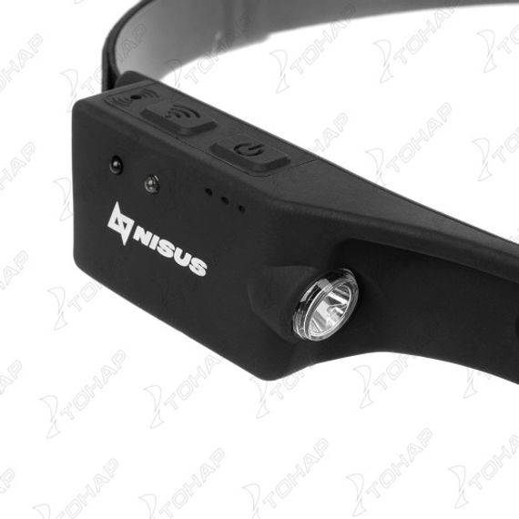 Фонарь налобный сенсорный LED-200 LM, COB-200LM, IPX4, USB (N-FN-HL76) NISUS
