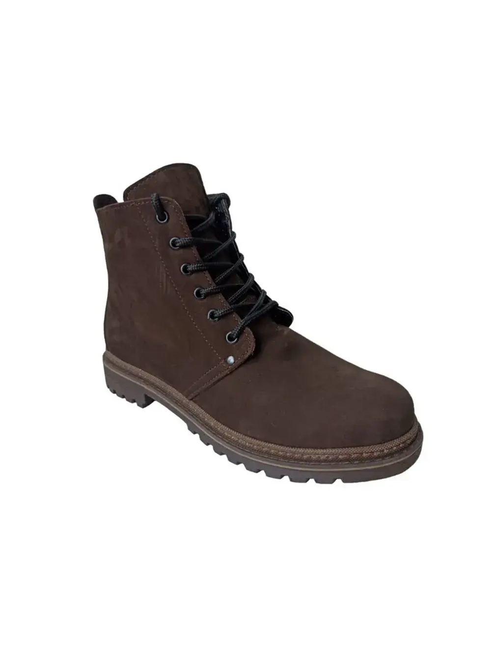 Ботинки натуральный нубук (замш) на шерсти