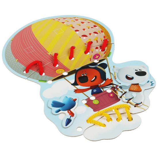 IQ-липучки со шнурком. Лесная поляна. Воздушный шар. Ми-ми-мишки. Умные игры