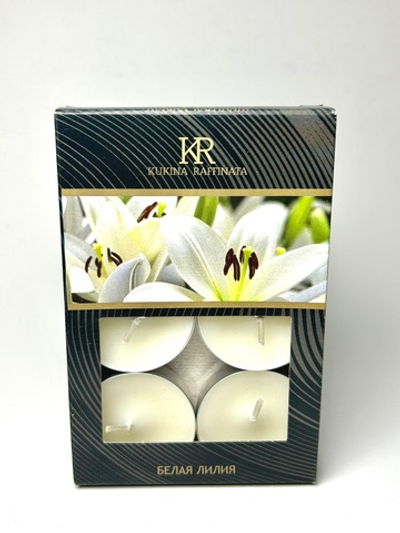 Свечи в гильзе с ароматом «Белая лилия» 4 шт в наборе