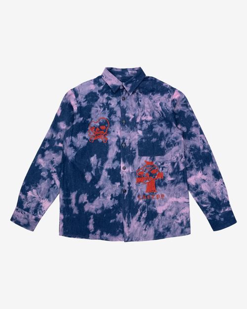 Рубашка Creepy Clothing Сердечная сине-фиолетовая