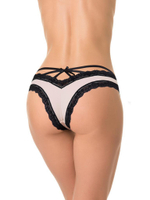 Трусы-бразилианы с пикантной задней частью (Размер: L) (Цвет: черный)