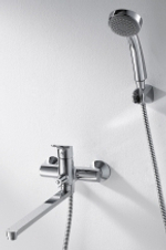 СМЕСИТЕЛЬ ДЛЯ ВАННЫ ИЗЛИВ 300 ММ И АКСЕССУАРАМИ BRAVAT DROP F64898C-LB