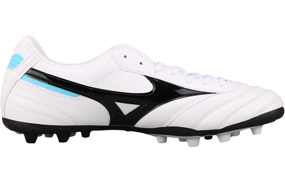 Mizuno Morelia 2 Pro round head comfortable AG (rubber short nails) artificial turf kangaroo leather shock absorption non-slip wear-resistant football shoes men's white and black