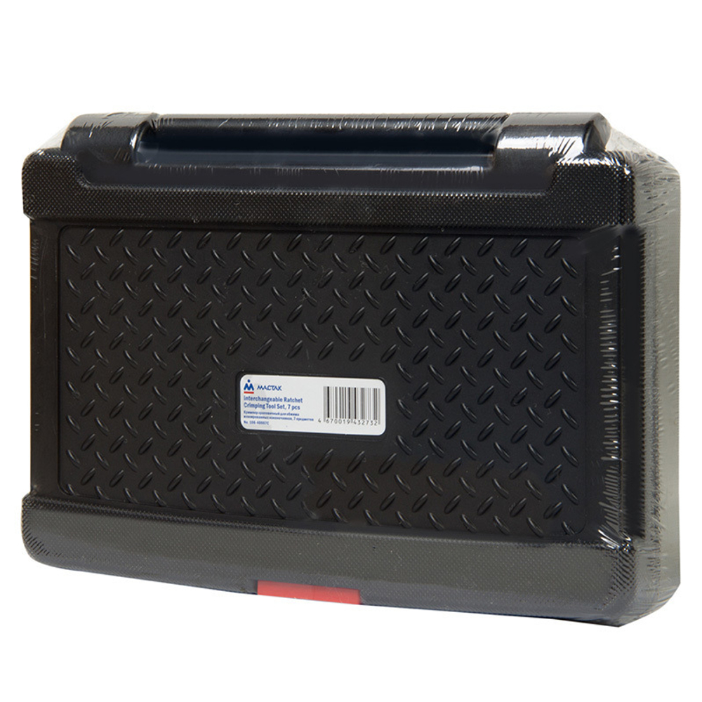 МАСТАК (106-40007C) Кримпер храповичный для обжима изолированных наконечников, 7 предметов, кейс