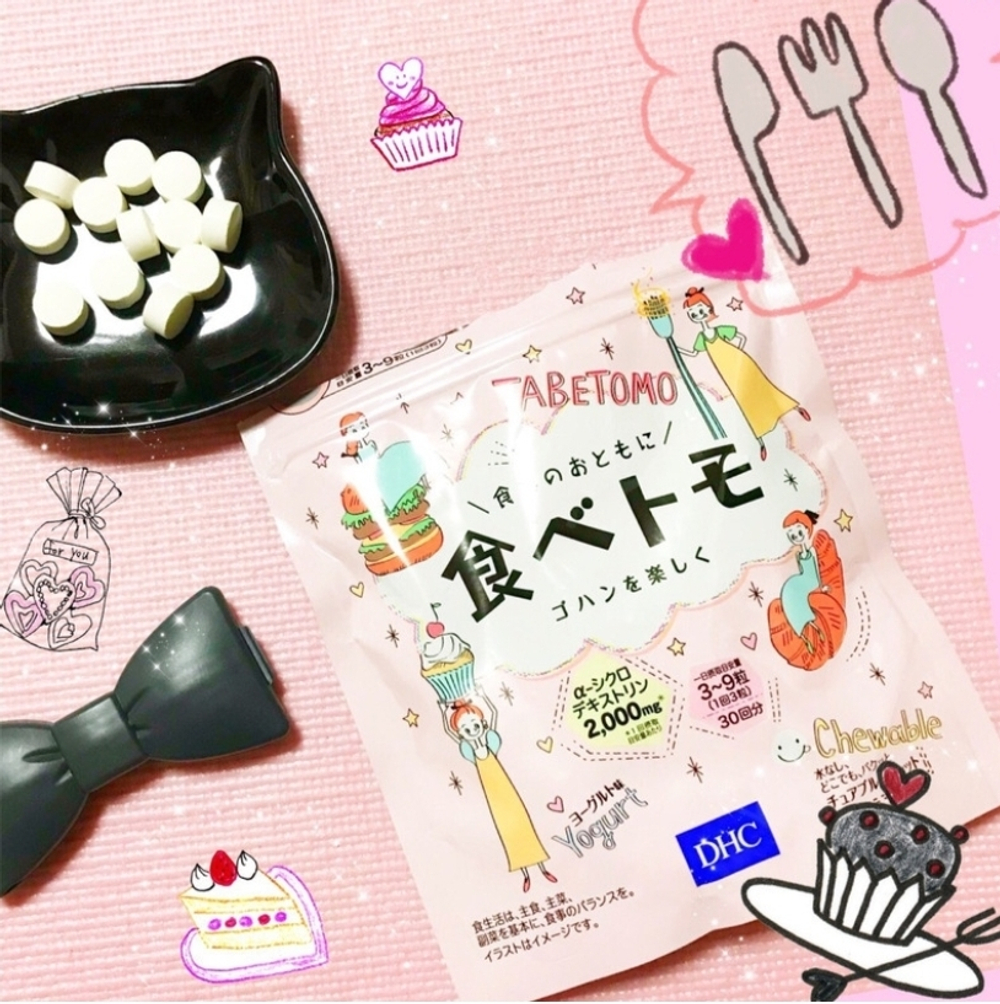 DHC Tabetomo Добавки для снижения потребляемых калорий, со вкусом йогурта, на 30 дней