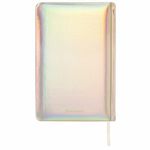 Ежедневник недатированный А5 138х213 мм BRAUBERG "Holiday" под кожу, 136 л., серебристый, 111867