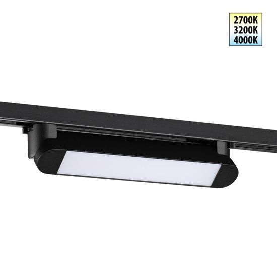 359791 PORT NT25 236 черный Светильник однофазный двухжильный трековый с переключ. цв. температуры IP20 LED 12W 180-265V 2700К/3200К/4000К ITER