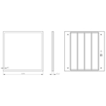 Светильник светодиодный ЭРА SPO-1-50-6K-M 50Вт 6500K 595x595 с равномерной засветкой матовый