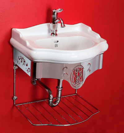 Консоль подвесная с решеткой Migliore Bella ML.BLL-24.055.CR 55см.,хром