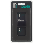 SKANDY Рамка 2-местная SK-F22G стекло графит IEK