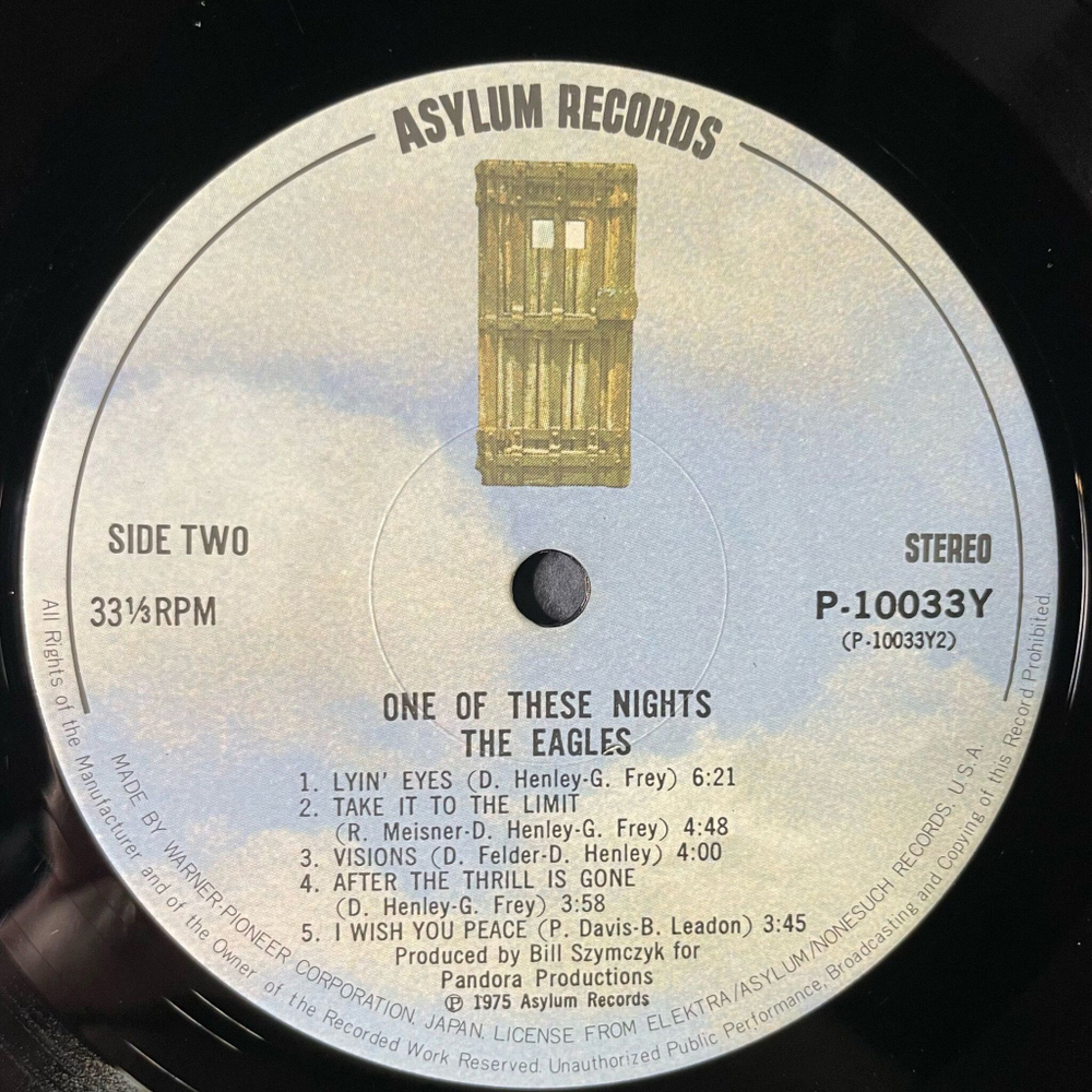 Винтажная виниловая пластинка LP Eagles One Of These Nights (Japan 1975) (No Obi) Hollywood Waltz