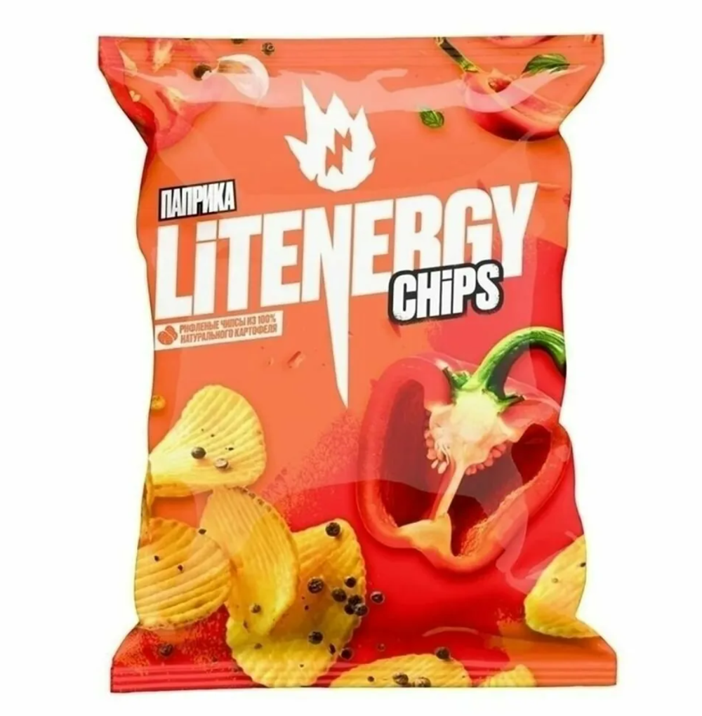 Чипсы Lit Energy "Паприка" 0,120 кг, (10шт в упаковке)