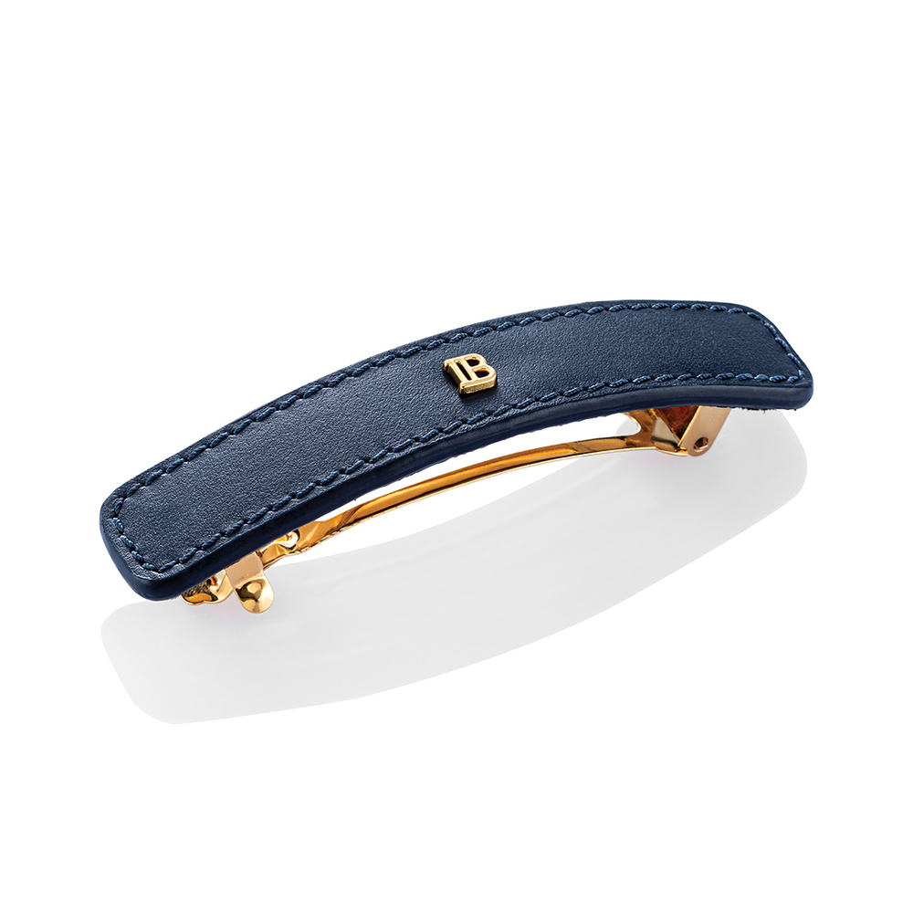 Balmain Hair Couture Заколка кожаная "Космический сапфир" Limited Edition Leather Barrette Cosmic Sapphire C4 25