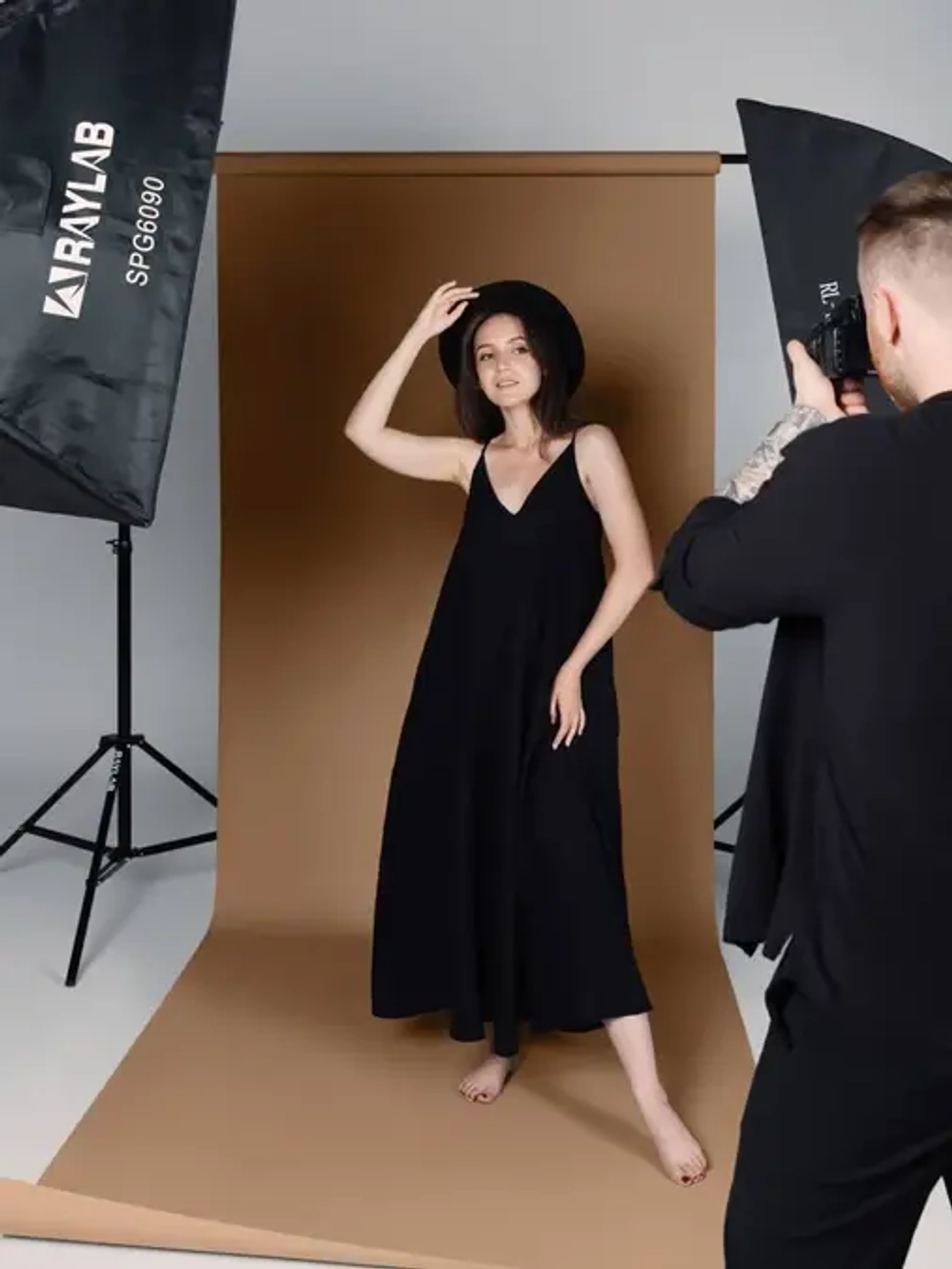 Фон бумажный Raylab 038 Pongee абрикосово-желтый 1.35x6м