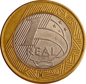 1 реал 2002-2021 Бразилия