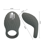 Серое эрекционное виброкольцо (Цвет: серый)