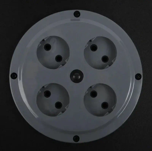 Катушка металлическая 4 розетки без заземления IP20, УХЛ2