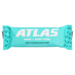 Atlas Bar, сывороточный протеиновый батончик от коров травяного откорма, мята и шоколадная крошка, 12 батончиков по 54 г (1,9 унции)