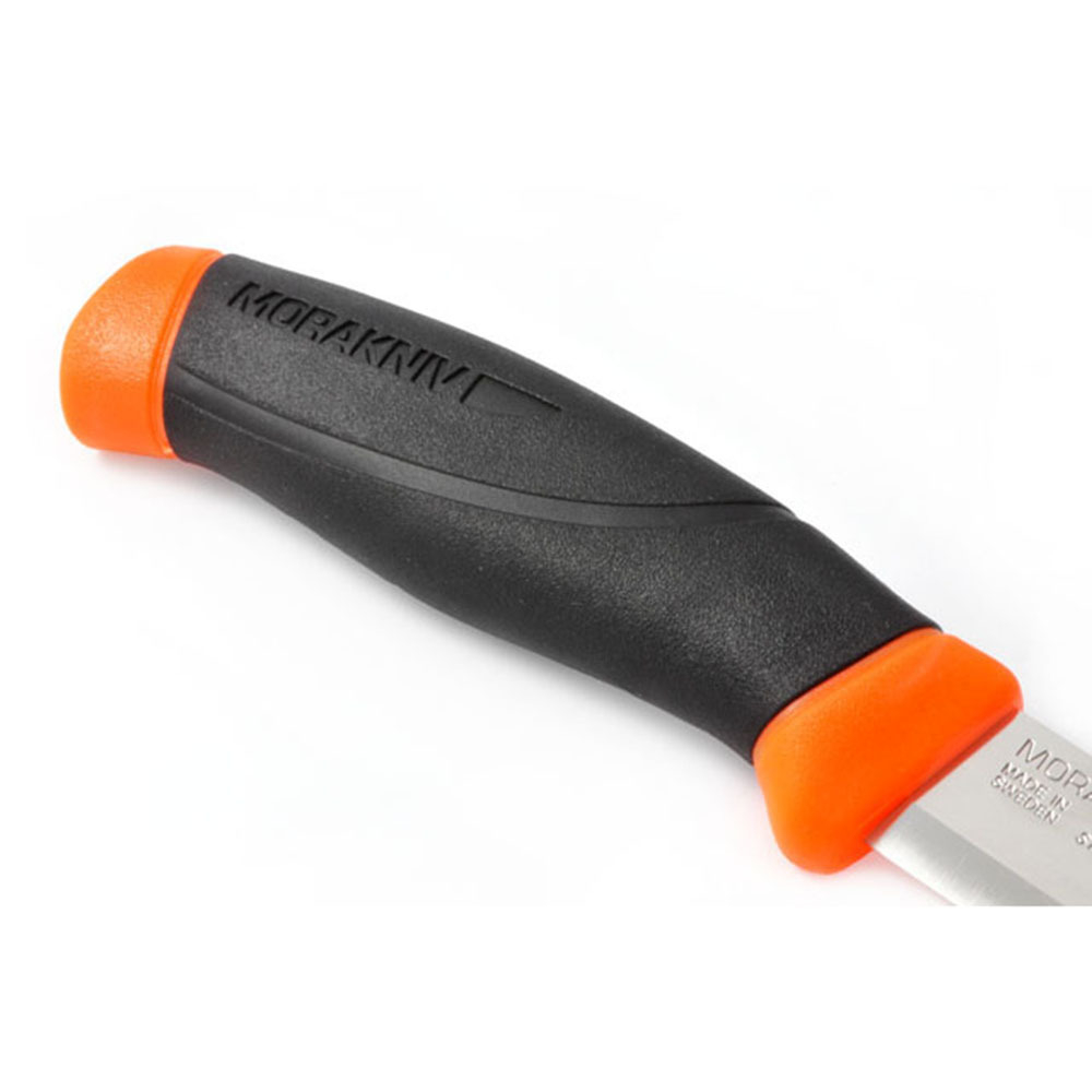 Нож Morakniv Companion F Orange, нержавеющая сталь, прорезиненная рукоять с оранжевыми накладками