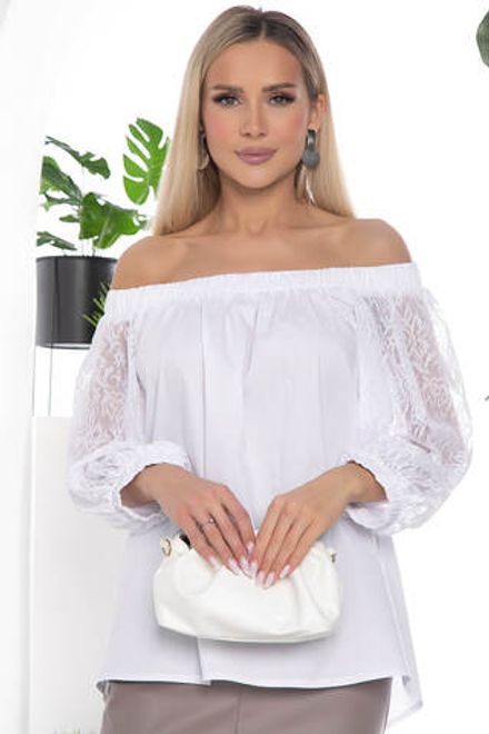 Блуза Крестьянка (белая) Б10463 LT Collection