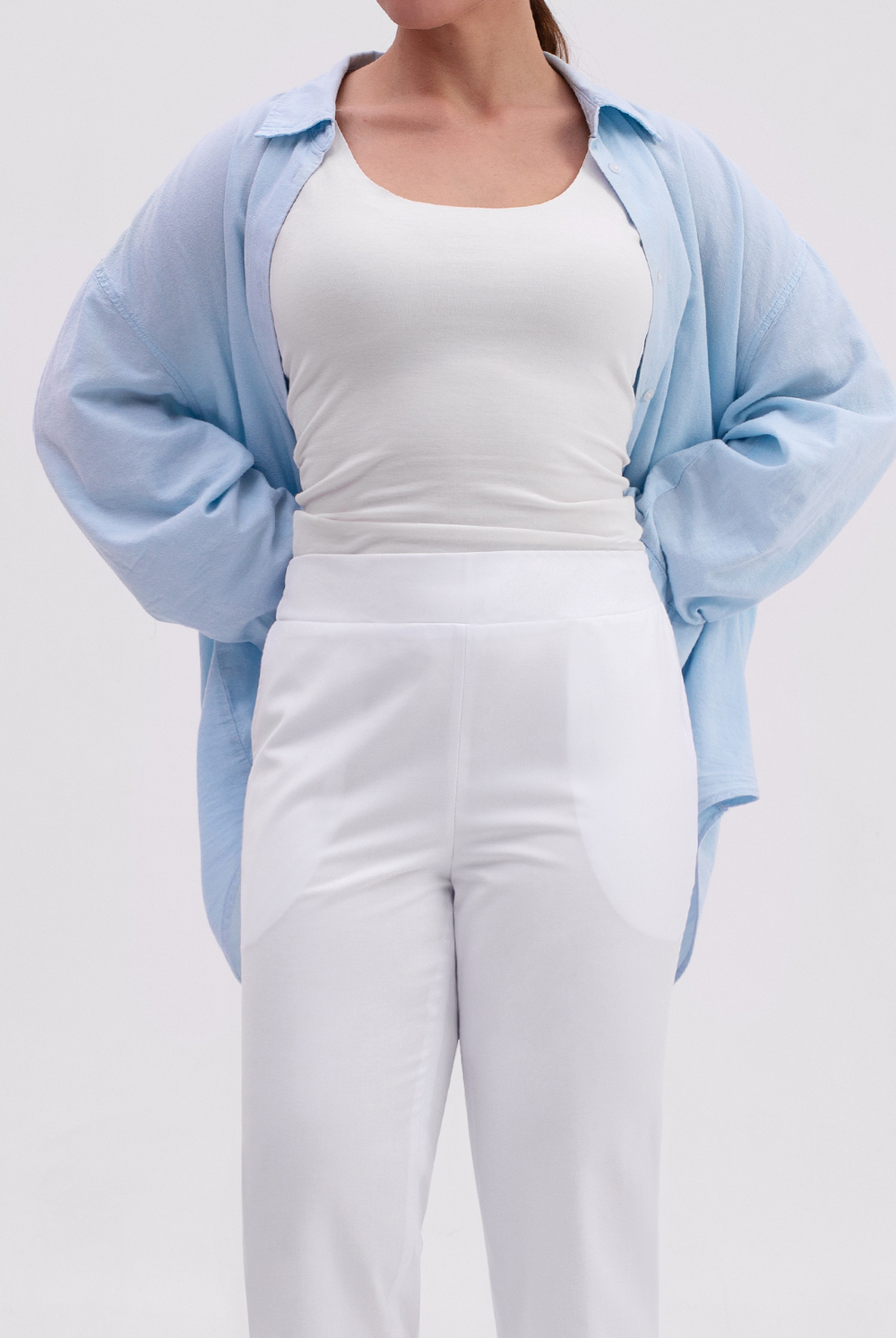 Брюки женские 2960ЛП, белый #376Бел022960ЛП