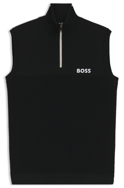 Мужская теннисная жилетка BOSS Birdie 1/4 Zip Vest - black