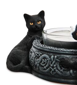 Veronese WS-1161 Статуэтка-подсвечник «Три черных кота»