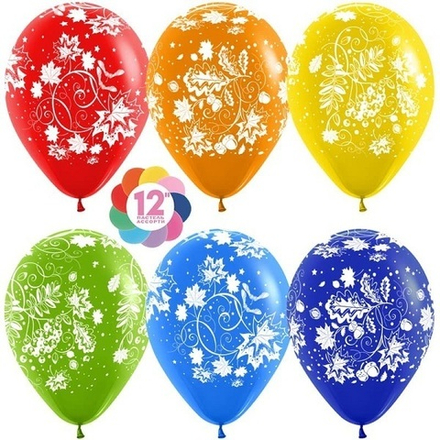 S 12" Ажурные листья Ассорти пастель