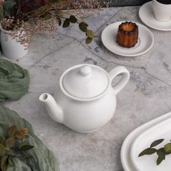 Чайник 620 мл d 12 см h13 см белый фарфор P.L. Proff Cuisine [1]