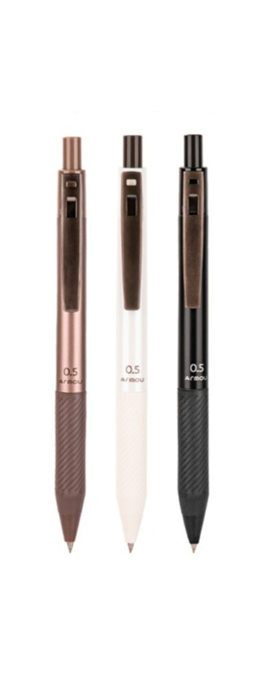 Ручка гелевая Deli автомат 0.5мм, черная, резиновый манжета S18-BL