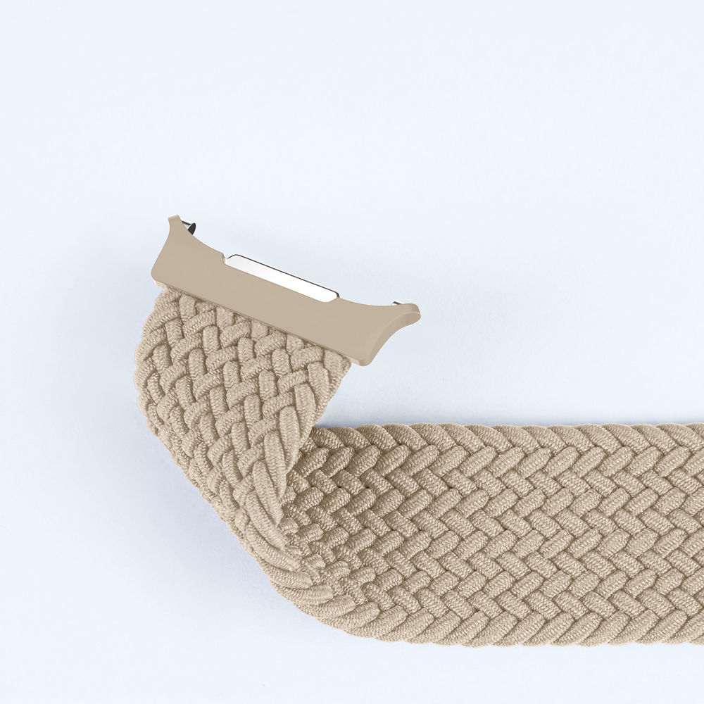Эластичный ремешок серого цвета (Beige) от Dux Ducis для смарт часов Samsung Watch Ultra 47MM, серия Strap (Mixture Pro Series)
