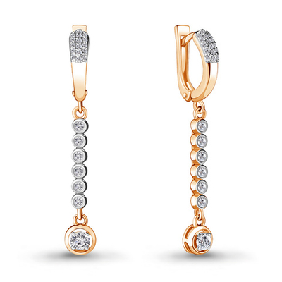 940172Ак Серьги из Золота с бриллиантами