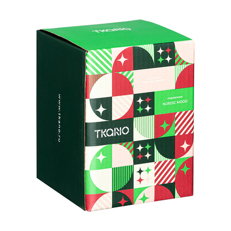 Подсвечник 11см Tkano New Year Essential Nordic mood белый